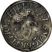 UK 3 Pence (Charles I. Scotland Pattern) CAR D G MAG BRIT FR ET HIB R coin obverse