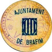 Spain 5 Centimos (Brafim) AJUNTAMENT DE BRAFIM coin obverse Spain 5 Centimos (Brafim) AJUNTAMENT DE BRAFIM coin obverse