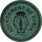 Spain 5 Centimos (Suria) AJUNTAMENT DE SURIA coin obverse Spain 5 Centimos (Suria) AJUNTAMENT DE SURIA coin obverse