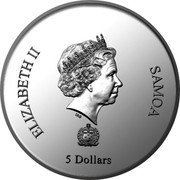 Samoa 5 Dollars Avalokitesvara 2020 IRB ELIZABETH II SAMOA 5 DOLLARS coin obverse