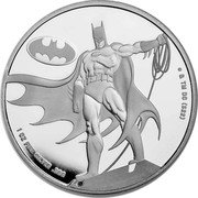 Samoa 5 Dollars DC Comics. Batman 2023  BU 1OZ FINE SILVER .999 © & TM DC (S22) coin reverse