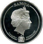 Samoa 5 Dollars (Fall of Berlin Wall) SAMOA 5 DOLLARS 3 OZ AG 999.9 IRB coin obverse Samoa 5 Dollars (Fall of Berlin Wall) SAMOA 5 DOLLARS 3 OZ AG 999.9 IRB coin obverse