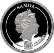 Samoa 5 Dollars Golden Flower Collection - Rose 2020 IRB SAMOA 5 DOLLARS coin obverse