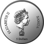 Samoa 5 Dollars Hygieia 2020 In Sets only IRB ELIZABETH II SAMOA 5 DOLLARS coin obverse