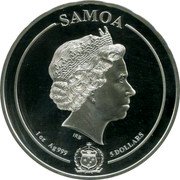 Samoa 5 Dollars Moon Landing 50 Anniversary 2019 1 OZ AG 999 SAMOA 5 DOLLARS IRB coin obverse Samoa 5 Dollars Moon Landing 50 Anniversary 2019 1 OZ AG 999 SAMOA 5 DOLLARS IRB coin obverse