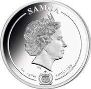 Samoa 5 Dollars Princess Diana 2019 Proof KM# 496 SAMOA IRB 1 OZ AG 999 5 DOLLARS coin obverse Samoa 5 Dollars Princess Diana 2019 Proof KM# 496 SAMOA IRB 1 OZ AG 999 5 DOLLARS coin obverse