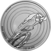 Samoa 5 Dollars (Road Runner) TM & © WBEI (S22) ROAD RUNNER 1 OZ AG .999 coin reverse