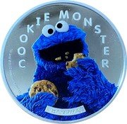 Samoa 5 Dollars Sesame Street. Cookie Monster 2021  Prooflike COOKIE MONSTER 1OZ PURE .999 AG TM AND ©2020 SESAME WORKSHOP coin reverse Samoa 5 Dollars Sesame Street. Cookie Monster 2021  Prooflike COOKIE MONSTER 1OZ PURE .999 AG TM AND ©2020 SESAME WORKSHOP coin reverse