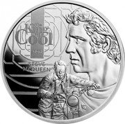 Samoa 5 Dollars Steve Mc Queen 2021  Proof THE KING OF COOL SMQ STEVE MCQUEEN coin reverse Samoa 5 Dollars Steve Mc Queen 2021  Proof THE KING OF COOL SMQ STEVE MCQUEEN coin reverse