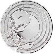 Samoa 5 Dollars (Tweety) TWEETY TM & © WBEI (S22) 1 OZ AG .999 coin reverse