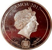 Samoa 5 Tala (100th Birthday John F. Kennedy) SAMOA 2017 IRB 1 OZ AG999 coin obverse Samoa 5 Tala (100th Birthday John F. Kennedy) SAMOA 2017 IRB 1 OZ AG999 coin obverse