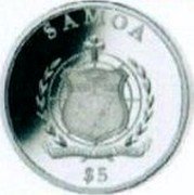 Samoa 5 Tala Foundation Deutsche Bundesbahn 2009 Proof KM# 192 SAMOA $5 coin obverse Samoa 5 Tala Foundation Deutsche Bundesbahn 2009 Proof KM# 192 SAMOA $5 coin obverse