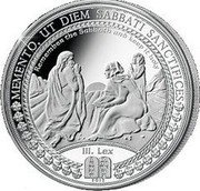 Samoa 5 Tala Third Commandment 2012 Proof KM# 260 2012 MEMENTO UT DIEM SABBATI SANCTIFICES REMEMBER THE SABBATH AND KEEP IT HOLY III. LEX coin reverse Samoa 5 Tala Third Commandment 2012 Proof KM# 260 2012 MEMENTO UT DIEM SABBATI SANCTIFICES REMEMBER THE SABBATH AND KEEP IT HOLY III. LEX coin reverse