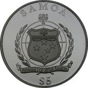 Samoa 5 Tala 2014 FIFA World Cup in Brazil 2013 Proof KM# 245 SAMOA $5 coin obverse Samoa 5 Tala 2014 FIFA World Cup in Brazil 2013 Proof KM# 245 SAMOA $5 coin obverse
