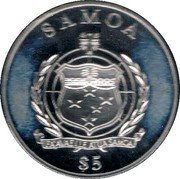 Samoa 5 Tala Saxonia. 175th Anniversary 2013 Proof KM# 244 SAMOA $5 coin obverse Samoa 5 Tala Saxonia. 175th Anniversary 2013 Proof KM# 244 SAMOA $5 coin obverse