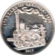 Samoa 5 Tala Saxonia. 175th Anniversary 2013 Proof KM# 244 175 YEARS OF SAXONIA 1838 2013 coin reverse Samoa 5 Tala Saxonia. 175th Anniversary 2013 Proof KM# 244 175 YEARS OF SAXONIA 1838 2013 coin reverse