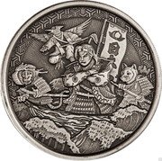 Samoa 5 Tala (Legends of Japan - Onto Demon Island. Antique)  coin reverse Samoa 5 Tala (Legends of Japan - Onto Demon Island. Antique)  coin reverse