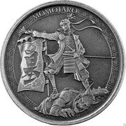 Samoa 5 Tala (Momotaro Subdues the Demon. Antique) MOMOTARO coin reverse