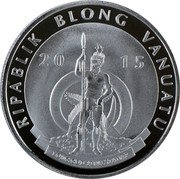 Vanuatu 5 Vatu Cats. Sphynx 2015 RIPABLIK BLONG VANUATU 20 15 LONG GOD YUMI STANAP coin obverse Vanuatu 5 Vatu Cats. Sphynx 2015 RIPABLIK BLONG VANUATU 20 15 LONG GOD YUMI STANAP coin obverse
