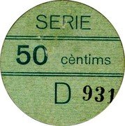 Spain 50 Centimos (Viella) SERIE D 50 CÈNTIMS coin reverse Spain 50 Centimos (Viella) SERIE D 50 CÈNTIMS coin reverse