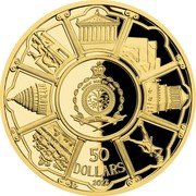 Niue 50 Dollars (The Colossus of Rhodes) PUBLIC SEAL OF NIUE ATUA NIUE TUKULAGI 50 DOLLARS 2023 CM coin obverse