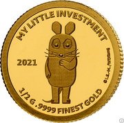 Samoa 50 Dollars The Mouse 2021 Set 2023 MY LITTLE INVESTMENT 1/2 G .9999 FINEST GOLD © I.S.-M F.S. WDRING. coin reverse Samoa 50 Dollars The Mouse 2021 Set 2023 MY LITTLE INVESTMENT 1/2 G .9999 FINEST GOLD © I.S.-M F.S. WDRING. coin reverse