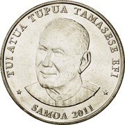 Samoa 50 Sene Tui Atua Tupua Tamasese Efi 2011 KM# 170 TUI ATUA TUPUA TAMASESE EFI SAMOA 2011 coin obverse Samoa 50 Sene Tui Atua Tupua Tamasese Efi 2011 KM# 170 TUI ATUA TUPUA TAMASESE EFI SAMOA 2011 coin obverse
