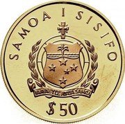 Samoa 50 Tala Konstantin Tsiolkovsky 1993 Proof KM# 106 SAMOA I SISFO $50 FA'AVAE I LE ATUA SAMOA coin obverse Samoa 50 Tala Konstantin Tsiolkovsky 1993 Proof KM# 106 SAMOA I SISFO $50 FA'AVAE I LE ATUA SAMOA coin obverse