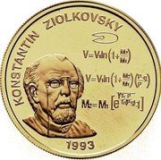 Samoa 50 Tala Konstantin Tsiolkovsky 1993 Proof KM# 106 KONSTANTIN ZIOLKOVSKY 1993 coin reverse Samoa 50 Tala Konstantin Tsiolkovsky 1993 Proof KM# 106 KONSTANTIN ZIOLKOVSKY 1993 coin reverse