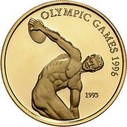 Samoa 50 Tala Summer Olympics in Atlanta 1993 Proof KM# 90 OLYMPIC GAMES 1996 1993 coin reverse Samoa 50 Tala Summer Olympics in Atlanta 1993 Proof KM# 90 OLYMPIC GAMES 1996 1993 coin reverse
