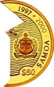 Samoa 50 Tala Tempora Mutantur 1997 Proof KM# 119 1997-2000 SAMOA $50 coin obverse Samoa 50 Tala Tempora Mutantur 1997 Proof KM# 119 1997-2000 SAMOA $50 coin obverse