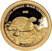 Samoa 50 Tala (Feng Shui Celestial Animals - Black Tortoise) 风 水 2021 CELESTIAL ANIMALS BLACK TORTOISE 1/2 G .9999 AU. coin reverse Samoa 50 Tala (Feng Shui Celestial Animals - Black Tortoise) 风 水 2021 CELESTIAL ANIMALS BLACK TORTOISE 1/2 G .9999 AU. coin reverse