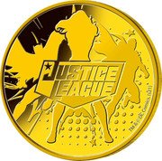 Samoa 50 Tala (Justice League Logo) JUSTICE LEAGUE TM & © DC COMICS. (S21) coin reverse Samoa 50 Tala (Justice League Logo) JUSTICE LEAGUE TM & © DC COMICS. (S21) coin reverse