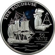 Vanuatu 50 Vatu The Boudeuse 1993 Proof KM# 16 THE BOUDEUSE 50 VATU coin reverse Vanuatu 50 Vatu The Boudeuse 1993 Proof KM# 16 THE BOUDEUSE 50 VATU coin reverse