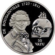 Vanuatu 50 Vatu Louis Antoine de Bougainville 1994 Proof KM# 21 DE BOUGAINVILLE 1729-1811 50 VATU coin reverse Vanuatu 50 Vatu Louis Antoine de Bougainville 1994 Proof KM# 21 DE BOUGAINVILLE 1729-1811 50 VATU coin reverse