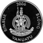 Vanuatu 50 Vatu World Cup in Germany 2006 Proof KM# 54 RIPABLIK 2006 BLONG LONG GOD YUMI STANAP VANUATU coin obverse Vanuatu 50 Vatu World Cup in Germany 2006 Proof KM# 54 RIPABLIK 2006 BLONG LONG GOD YUMI STANAP VANUATU coin obverse