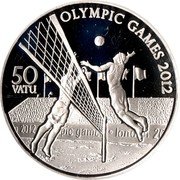 Vanuatu 50 Vatu Olympic Games 2012. Beach Volleyball 2009 Proof KM# 61 OLYMPIC GAMES 2012 50 VATU coin reverse Vanuatu 50 Vatu Olympic Games 2012. Beach Volleyball 2009 Proof KM# 61 OLYMPIC GAMES 2012 50 VATU coin reverse
