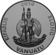 Vanuatu 50 Vatu The Ghan Train 2010 Proof KM# 64 RIPABLIK 2010 BLONG VANUATU LONG GOD YUMI STANAP coin obverse Vanuatu 50 Vatu The Ghan Train 2010 Proof KM# 64 RIPABLIK 2010 BLONG VANUATU LONG GOD YUMI STANAP coin obverse