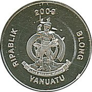 Vanuatu 50 Vatu (Barack Obama) 2009 RIPABLIK BLONG VANUATU LONG GOD YUMI STANAP PM coin obverse Vanuatu 50 Vatu (Barack Obama) 2009 RIPABLIK BLONG VANUATU LONG GOD YUMI STANAP PM coin obverse