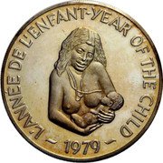 Vanuatu 500 Francs International Year of the Child. Pattern 1979  KM# Pn2 L’ANNÉE DE L'ENFANT-YEAR OF THE CHILD 1979 coin reverse Vanuatu 500 Francs International Year of the Child. Pattern 1979  KM# Pn2 L’ANNÉE DE L'ENFANT-YEAR OF THE CHILD 1979 coin reverse