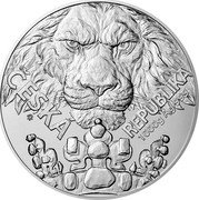 Niue 80 Dollars (Charles III Czech Lion) ČESKÁ REPUBLIKA 1000G AG 999 coin reverse Niue 80 Dollars (Charles III Czech Lion) ČESKÁ REPUBLIKA 1000G AG 999 coin reverse