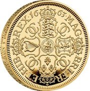 UK Charles III (Petition Crown, Shields) MAG BRI FR ET HIB REX 16 63 HONI SOIT QUI MAL Y PENSE coin reverse UK Charles III (Petition Crown, Shields) MAG BRI FR ET HIB REX 16 63 HONI SOIT QUI MAL Y PENSE coin reverse