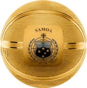 Samoa Five Dollars Basketball. Spherical Coin 2020 FA'AVAE I LE ATUA SAMOA SAMOA coin obverse