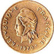 Vanuatu Franc Frigate Bird 1970 KM# 4.1 RÉPVBLIQVE FRANÇAISE R JOLY 1970 coin obverse Vanuatu Franc Frigate Bird 1970 KM# 4.1 RÉPVBLIQVE FRANÇAISE R JOLY 1970 coin obverse