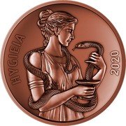 Samoa Half Dollar Goddess Hygieia- High relief 2020 HYGENIA 2020 coin reverse Samoa Half Dollar Goddess Hygieia- High relief 2020 HYGENIA 2020 coin reverse