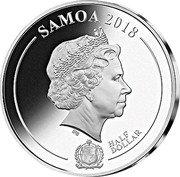 Samoa Half Dollar Guardian Angel 2018  Brilliant Uncirculated SAMOA 2018 IRB HALF DOLLAR coin obverse Samoa Half Dollar Guardian Angel 2018  Brilliant Uncirculated SAMOA 2018 IRB HALF DOLLAR coin obverse