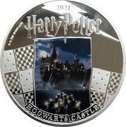 Samoa Half Dollar Hogwarts Castle 2021  Prooflike © & TM WBEI (S21) 2021 HARRY POTTER HOGWARTS CASTLE coin reverse Samoa Half Dollar Hogwarts Castle 2021  Prooflike © & TM WBEI (S21) 2021 HARRY POTTER HOGWARTS CASTLE coin reverse