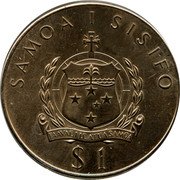 Samoa Tala Tanumafili II Commonwealth Games 1974 KM# 18 SAMOA I SISIFO FAAVAEILE ATUA SAMOA $ 1 coin obverse Samoa Tala Tanumafili II Commonwealth Games 1974 KM# 18 SAMOA I SISIFO FAAVAEILE ATUA SAMOA $ 1 coin obverse