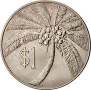 Samoa Tala Tanumafili II 1974 KM# 19 $1 JB coin reverse Samoa Tala Tanumafili II 1974 KM# 19 $1 JB coin reverse