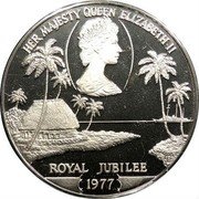 Samoa Tala Tanumafili II Silver Jubilee 1977 Proof KM# 24a HER MAJESTY QUEEN ELIZABETH II ROYAL JUBILEE 1977 coin reverse Samoa Tala Tanumafili II Silver Jubilee 1977 Proof KM# 24a HER MAJESTY QUEEN ELIZABETH II ROYAL JUBILEE 1977 coin reverse